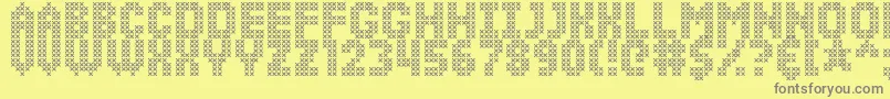 SimpleStitch Font – Gray Fonts on Yellow Background