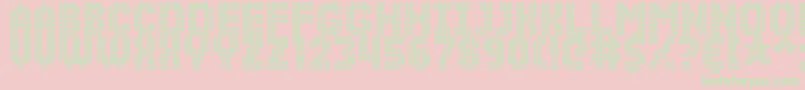 SimpleStitch-Schriftart – Grüne Schriften auf rosa Hintergrund