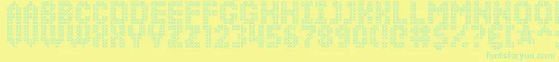SimpleStitch Font – Green Fonts on Yellow Background