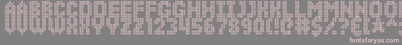 fuente SimpleStitch – Fuentes Rosadas Sobre Fondo Gris