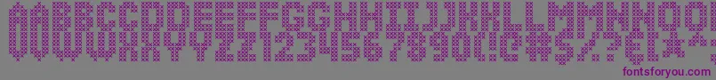 SimpleStitch Font – Purple Fonts on Gray Background