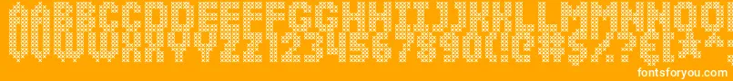 SimpleStitch Font – White Fonts on Orange Background