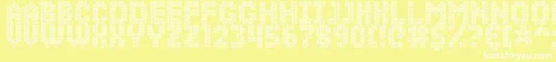 SimpleStitch Font – White Fonts on Yellow Background