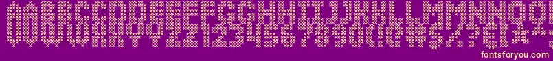 SimpleStitch Font – Yellow Fonts on Purple Background