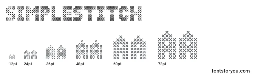 SimpleStitch Font Sizes