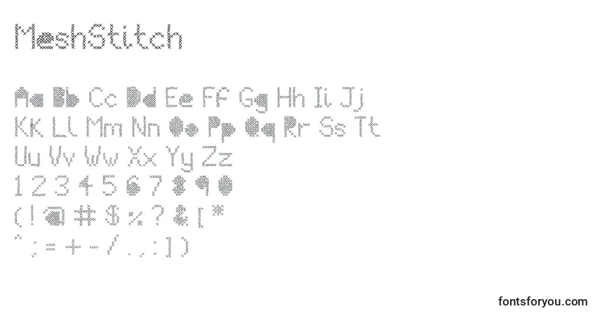 Шрифт MeshStitch – алфавит, цифры, специальные символы