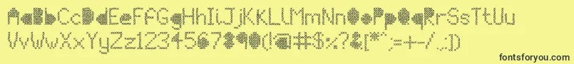 MeshStitch Font – Black Fonts on Yellow Background