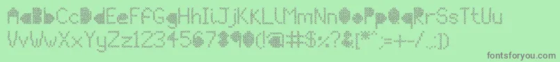 MeshStitch Font – Gray Fonts on Green Background