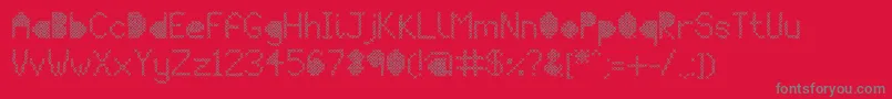 MeshStitch Font – Gray Fonts on Red Background