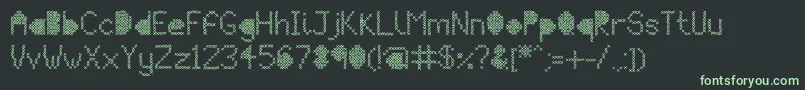 Czcionka MeshStitch – zielone czcionki na czarnym tle