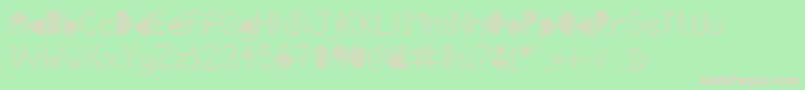 フォントMeshStitch – 緑の背景にピンクのフォント