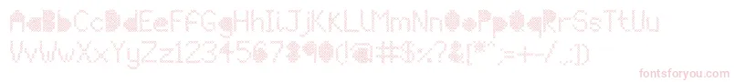 MeshStitch Font – Pink Fonts on White Background