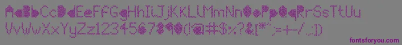 MeshStitch Font – Purple Fonts on Gray Background