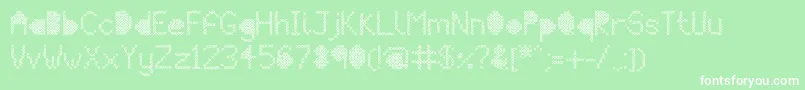 fuente MeshStitch – Fuentes Blancas Sobre Fondo Verde