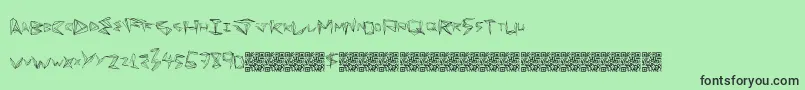 Funorigami Font – Black Fonts on Green Background