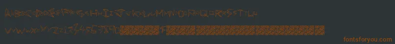 Funorigami Font – Brown Fonts on Black Background