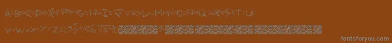 Weitere Informationen zur Funorigami-Schriftart Funorigami-Schriftart – Graue Schriften auf braunem Hintergrund