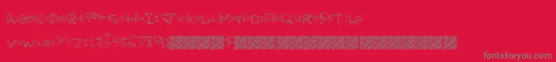 Funorigami Font – Gray Fonts on Red Background