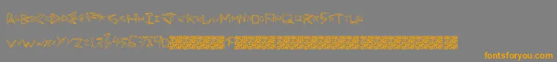 Weitere Informationen zur Funorigami-Schriftart Funorigami-Schriftart – Orangefarbene Schriften auf grauem Hintergrund