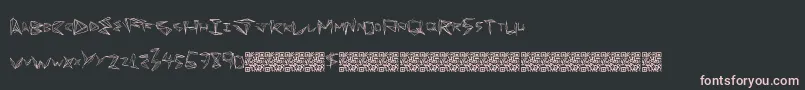 Funorigami Font – Pink Fonts on Black Background