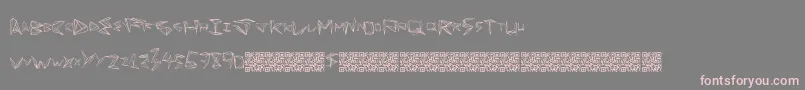 Funorigami Font – Pink Fonts on Gray Background