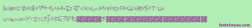 Funorigami Font – Purple Fonts on Green Background