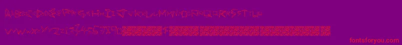 Funorigami Font – Red Fonts on Purple Background