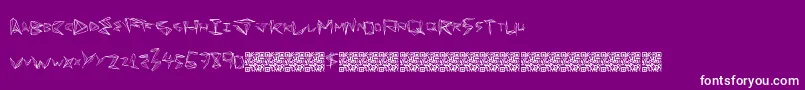 Funorigami Font – White Fonts on Purple Background