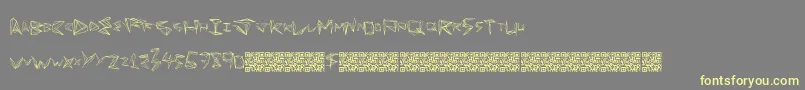 Funorigami Font – Yellow Fonts on Gray Background