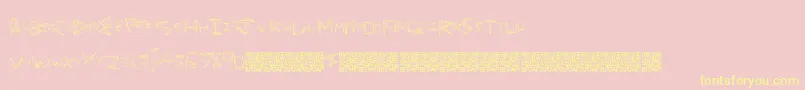 Funorigami Font – Yellow Fonts on Pink Background