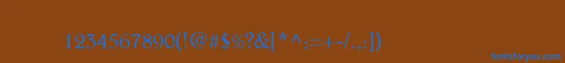 フォントBeltheder – 茶色の背景に青い文字