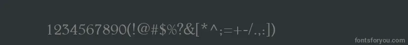 フォントBeltheder – 黒い背景に灰色の文字