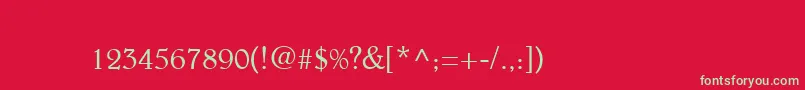 フォントBeltheder – 赤い背景に緑の文字