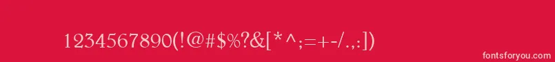 フォントBeltheder – 赤い背景にピンクのフォント