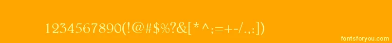 フォントBeltheder – オレンジの背景に黄色の文字