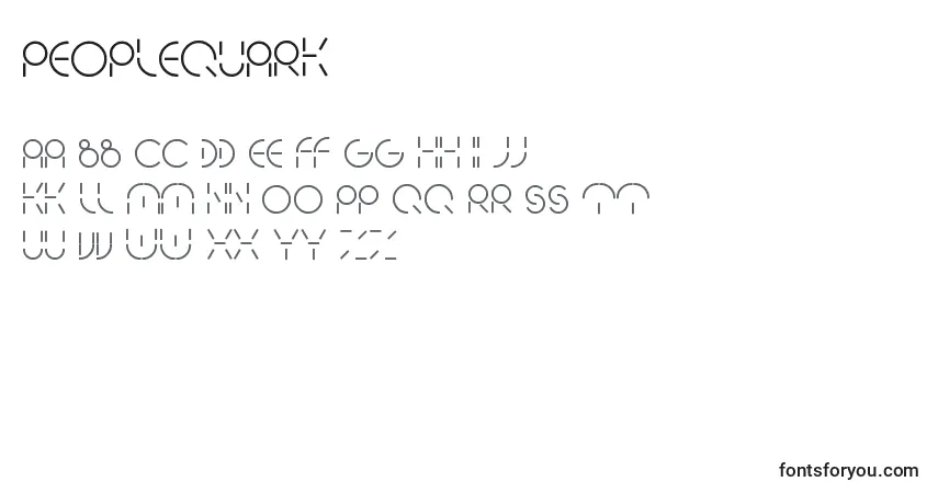PeopleQuark Font – alphabet, numbers, special characters