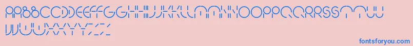 PeopleQuark Font – Blue Fonts on Pink Background