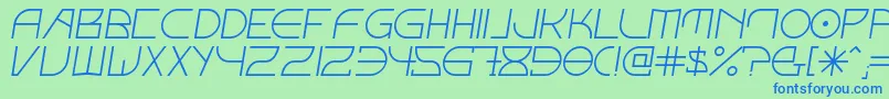 Więcej informacji o czcionce FontcopIv Czcionka FontcopIv – niebieskie czcionki na zielonym tle