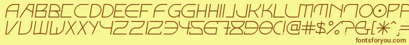 Więcej informacji o czcionce FontcopIv Czcionka FontcopIv – brązowe czcionki na żółtym tle