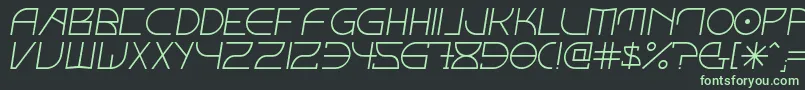 Czcionka FontcopIv – zielone czcionki na czarnym tle