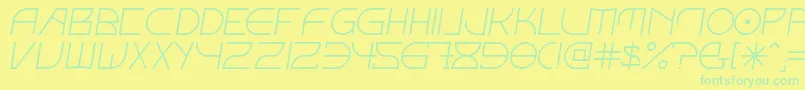 FontcopIv Font – Green Fonts on Yellow Background