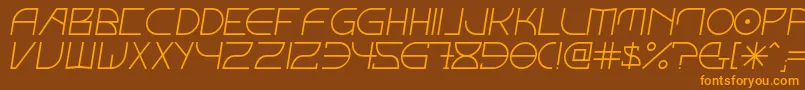 Police FontcopIv – polices orange sur fond brun