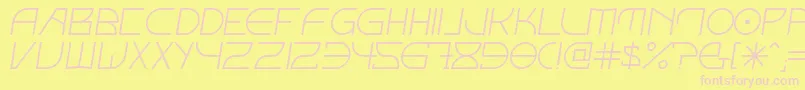 FontcopIv Font – Pink Fonts on Yellow Background