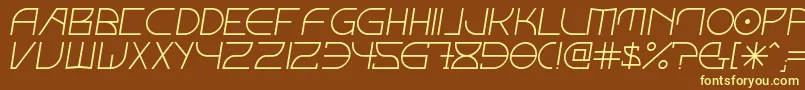 Więcej informacji o czcionce FontcopIv Czcionka FontcopIv – żółte czcionki na brązowym tle