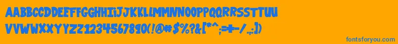 VtcGaragesale Font – Blue Fonts on Orange Background