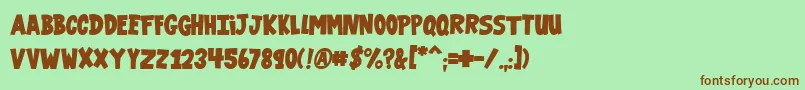 VtcGaragesale Font – Brown Fonts on Green Background