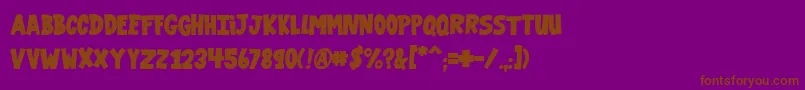 VtcGaragesale Font – Brown Fonts on Purple Background