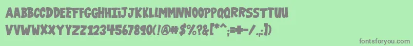 VtcGaragesale Font – Gray Fonts on Green Background