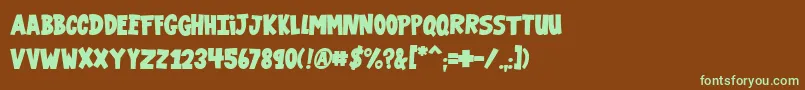 VtcGaragesale Font – Green Fonts on Brown Background