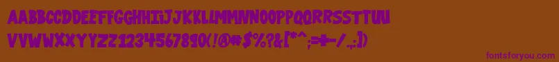 VtcGaragesale Font – Purple Fonts on Brown Background